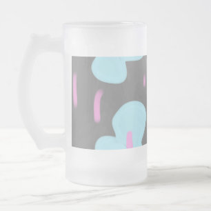 enkelt, minimalt lägga till din text i monogramfot frostat ölglas