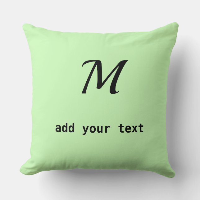 enkelt, minimalt lägga till din text i monogramfot kudde (Framsida)