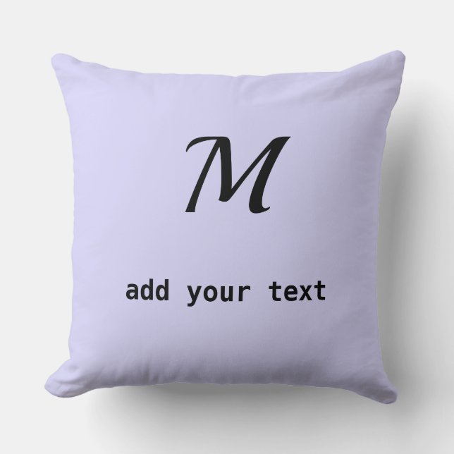 enkelt, minimalt lägga till din text i monogramfot kudde (Framsida)