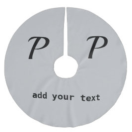 enkelt, minimalt lägga till din text monogram foto julgransmatta borstad polyester