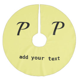 enkelt, minimalt lägga till din text monogram foto julgransmatta borstad polyester