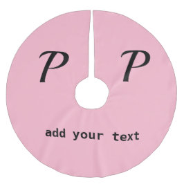 enkelt, minimalt lägga till din text monogram foto julgransmatta borstad polyester