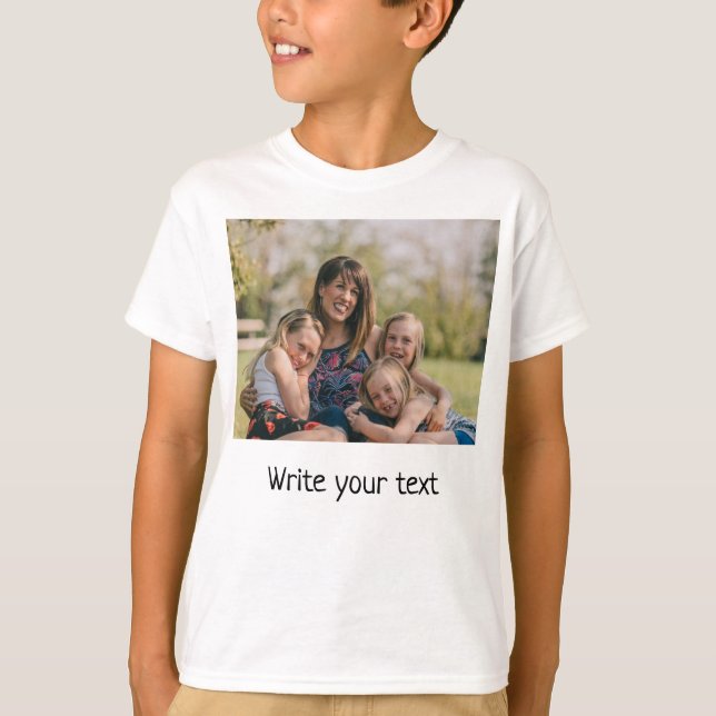 enkelt, minimalt lägga till dina textfotochristmas t shirt (Framsida)