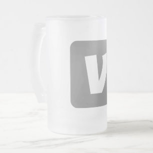 enkelt, minimalt lägga till ditt textmonogram-foto frostat ölglas
