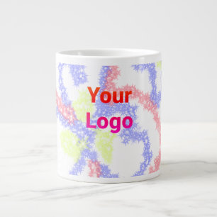 enkelt, minimalt lägga till ditt textmonogram-foto jumbo mugg