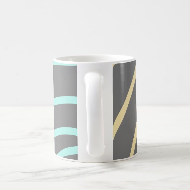 enkelt, minimalt lägga till ditt textmonogram-foto kaffemugg (Handtag)