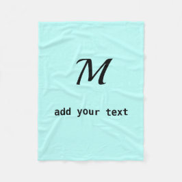 enkelt, minimalt lägga till ditt textmonogramfoto  fleecefilt