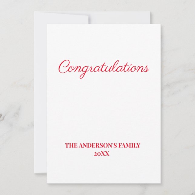 enkelt, minimalt lägga till grattisar tack kort (Framsida)