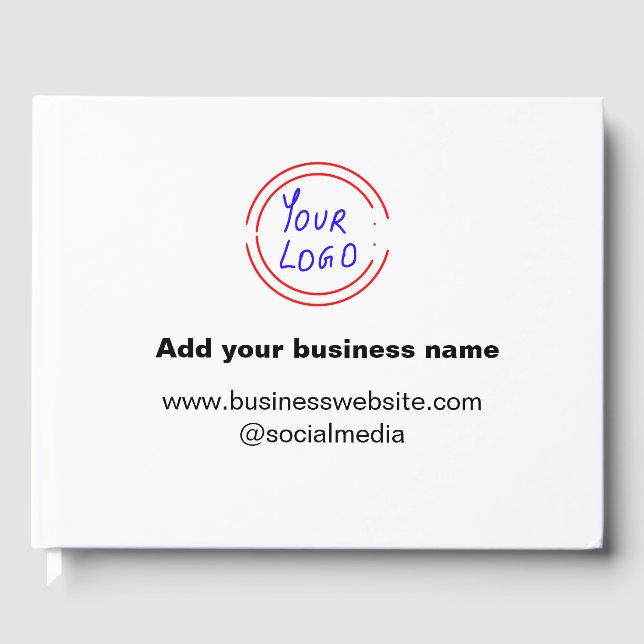 enkelt, minimalt lägga till logotyp/designvattenfä gästböcker (Framsida)