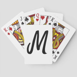 enkelt minimalt monogramlogotyp personlig bakning casinokort