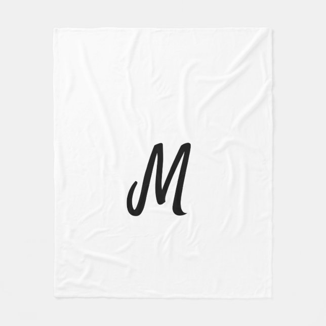 enkelt minimalt monogramlogotyp personlig bakning  fleecefilt (Framsidan)