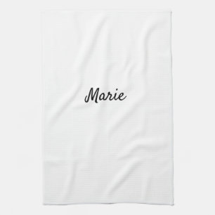 enkelt minimalt monogramlogotyp personlig bakning kökshandduk