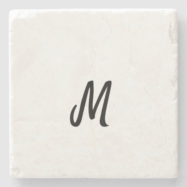 enkelt minimalt monogramlogotyp personlig bakning  stenunderlägg (Framsidan)