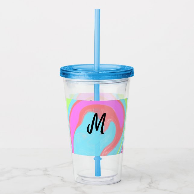 enkelt minimalt monogramlogotyp personlig bakning  take away mugg (Framsida)