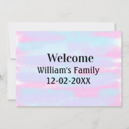 enkelt minimalt monogramlogotyp personligt välkomm julkort