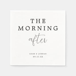 Enkelt minimalt morgonen efter Bröllop Brunch Pappersservett