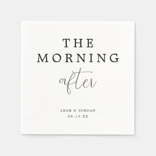 Enkelt minimalt morgonen efter Bröllop Brunch Pappersservett