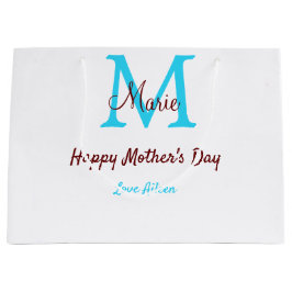 enkelt, minimalt mors dag blue monogram rosa nam