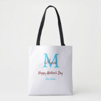 enkelt, minimalt mors dag blue monogram rosa nam