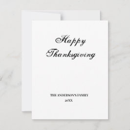 enkelt, minimalt sätt att lägga till thanksgivinge tack kort