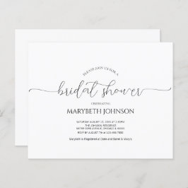 Enkelt, minimalt skript Inbjudningskort för möhipp