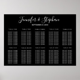 Enkelt minimalt svart, vitt sittdiagram poster