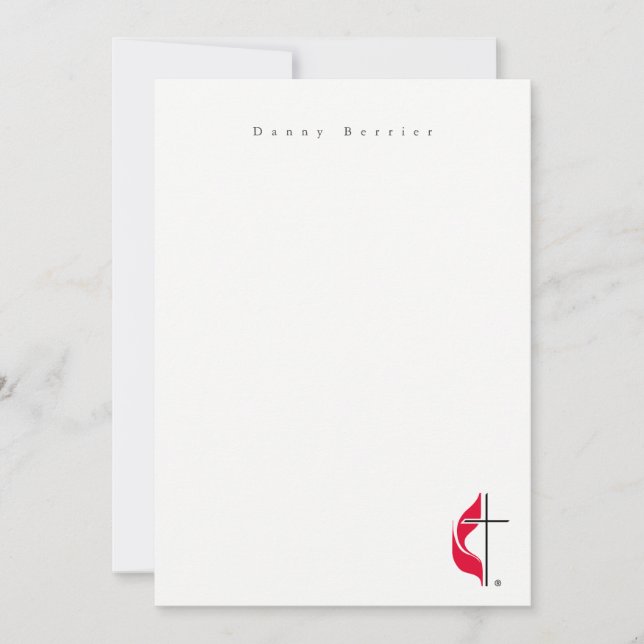 Enkelt minimalt Vit Logotyp Kor Anteckningskort (Framsida)