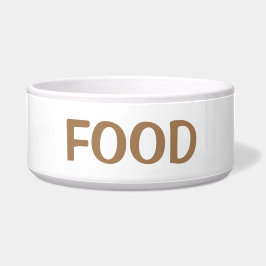 Enkelt, minimalt, vitt och brunt födoämne eller Hu