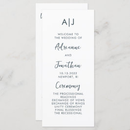 Enkelt minimiprogram för Blåvite Bröllop-Ceremony