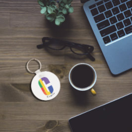 Enkelt minimum för nyckelkedjan brev i monogram nyckelring