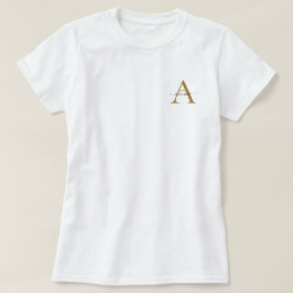 Enkelt minimum Monogram Namn Initial T Shirt