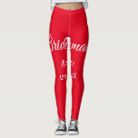 Enkelt minimum rosa bridesaid add namn-årstext leggings<br><div class="desc">Design</div>