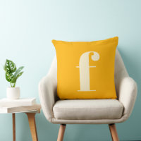 Enkelt minimum Sunny Gult Monogram Brev