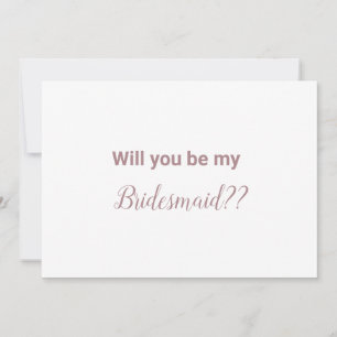 enkelt minsta frieri kort för brudesmaid guld i ro