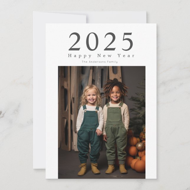 enkelt minsta gott nytt år-kort julkort (Framsida)