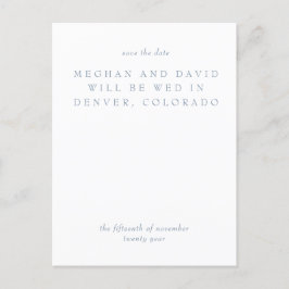 Enkelt, minsta lilla, blått, modern Spara datum Meddelande Vykort