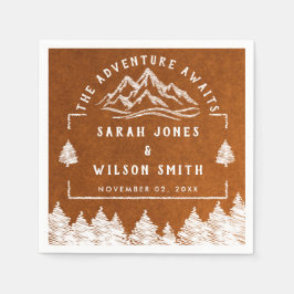 Enkelt minsta mål för bergsområden i Bröllop Pappersservett