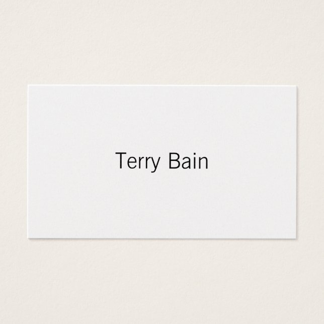 Enkelt minsta mittpunkt framåt och bakåt visitkort (Framsidan)