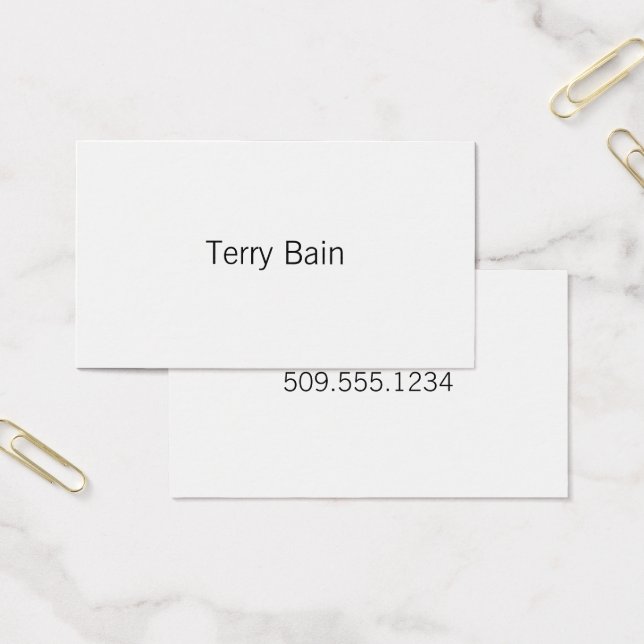 Enkelt minsta mittpunkt framåt och bakåt visitkort (Kontor)