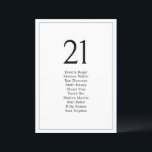 Enkelt minsta sittplatskort för Bröllop Bord<br><div class="desc">Det här Bröllop-anpassade-sätesdiagramkortet är designat att samordna med vår minimalistiska samling och har ett modernt skript med minimal layout. Perfekt för varje säsong. Om du vill göra avancerade ändringar väljer du Anpassa -> Redigera med Design verktyg.</div>