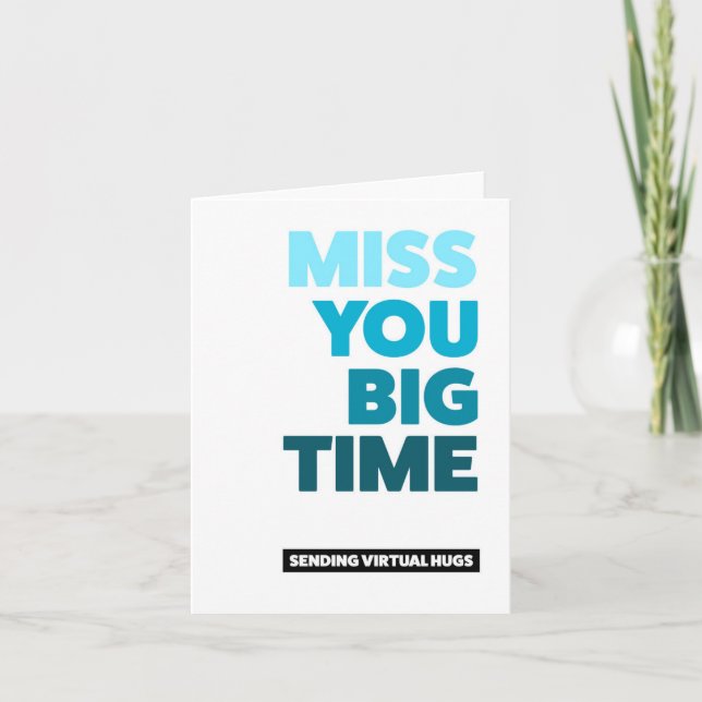 Enkelt miss You Big Time Folke Blank Anteckningskort (Framsida)