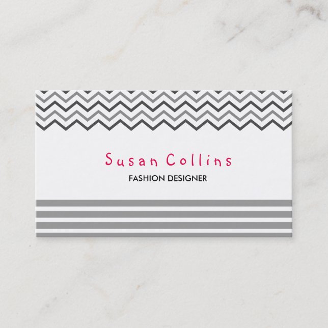 Enkelt Mode-Grått med tuggron Visitkort (Framsida)