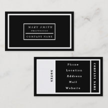 Enkelt Modern Black Affärskort