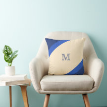Enkelt Modern Blue Stripe Monogram