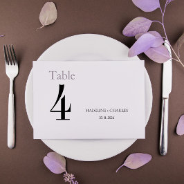 Enkelt Modern Elegant bröllop Bordsnummer Card