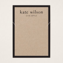 Enkelt Modern Kraft Necklace Visning Card