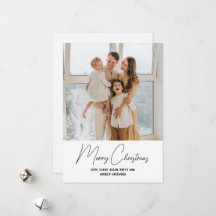 Enkelt Modern Merry Christmas Script Vertikal