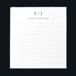 Enkelt Modern par Monogram Doted Linjer Anteckningsblock<br><div class="desc">Enkelt Modern Monogram Doted Linjer Anteckningsblock</div>