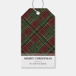 Enkelt Modern Red and Grönt Play God jul Presentetikett