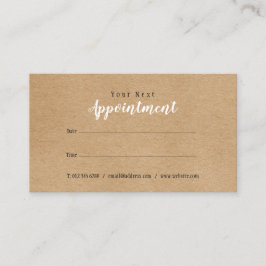 Enkelt Modern Rustic Kraft-avtalskort Visitkort